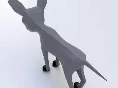 Street dog toon 3d model  Low-poly 3D model