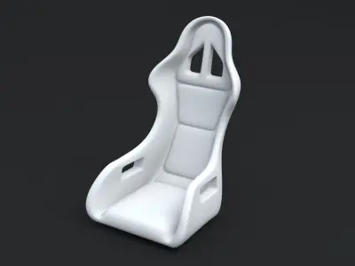 Car racing seat 3D model