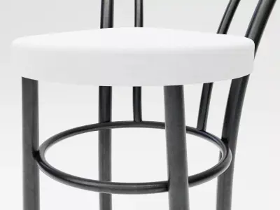 Classic Metal Bistro ChairGame Ready 3D Model Free low-poly 3D model