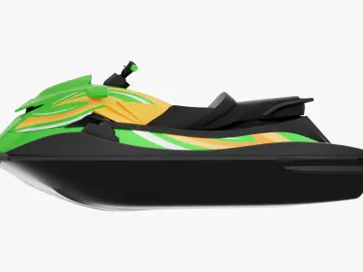High-Quality 3D Jet Ski Model Low-poly 3D model