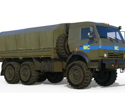 Kamaz 5350 General utility truck 3D model