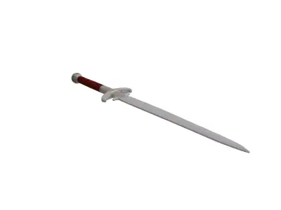 Detailed Fantasy Medieval Longsword 3D model