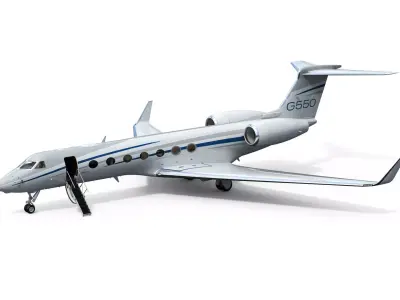 Gulfstream G550 Business Jet 3D model