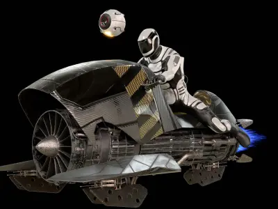 Sci Fi Portal Low-poly 3D model