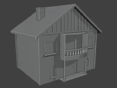 Medieval Town Pack Free low-poly 3D model