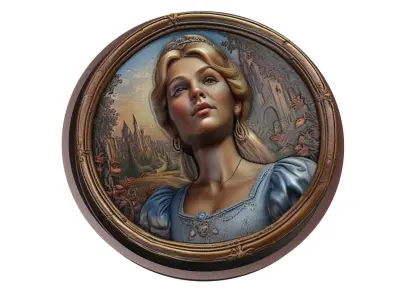 Cinderella Medallion 3D print model