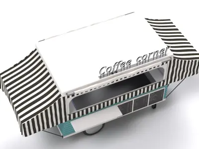 caravan coffee corner 3D model
