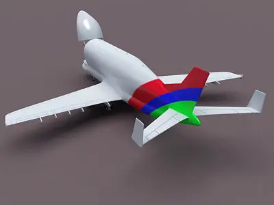 Color Cargo Super Transporter 3D model