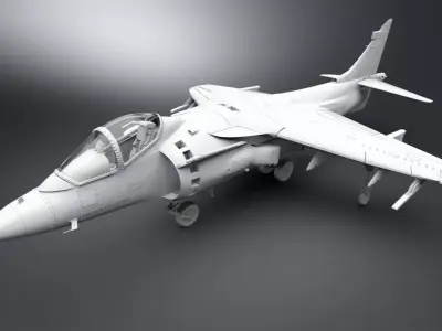 Harrier Jump Jet scale model 3D print model
