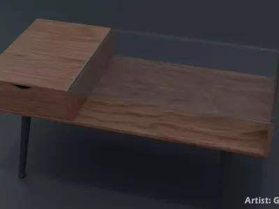 Coffee Table Free 3D model 18