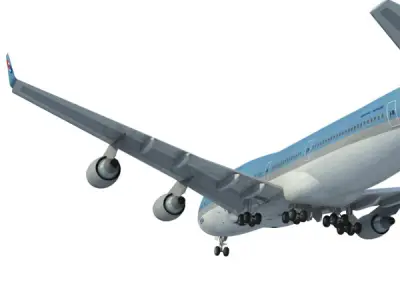 747-400 Korea Air 3D model
