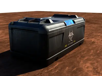 Loot box container Low-poly 3D model