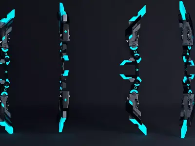 Project Ashes Bow From League Of Legends Low-poly 3D model