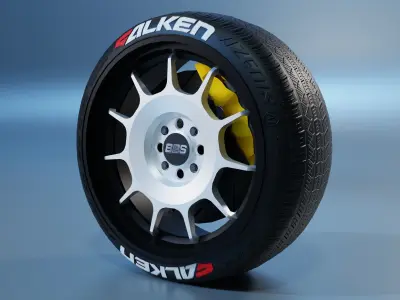 BBS RS11 Wheel Low-poly 3D model