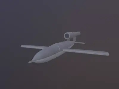 V1 Buzz bomb Low-poly 3D model