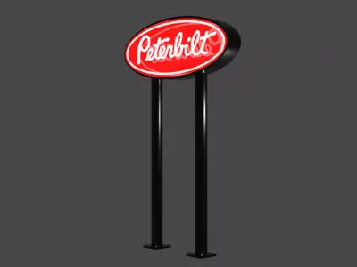 Peterrbuilt Dealership style sign 3D model