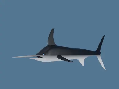 Sword Fish Low-poly 3D model
