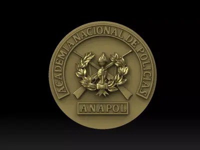 3D LOGO OF THE BOLIVIAN NATIONAL POLICE ACADEMY 3D print model