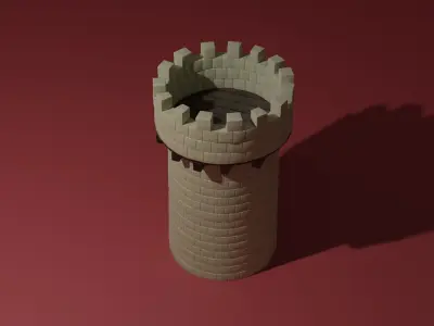 Stone tower 3D model