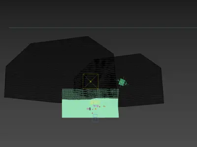 Desert car camping Outdoor campsite Tent camp 3D model 3D model