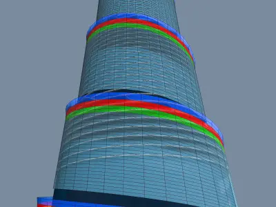 Skyscraper 04 Low-poly 3D model