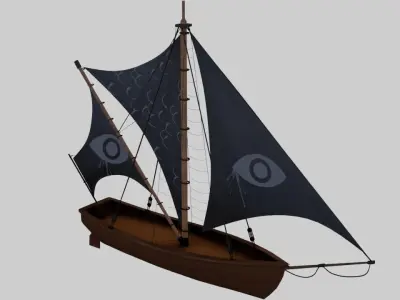 Super Boat Low-poly 3D model