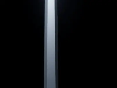 Low-Poly Double edged sword with leather hilt Free low-poly 3D model