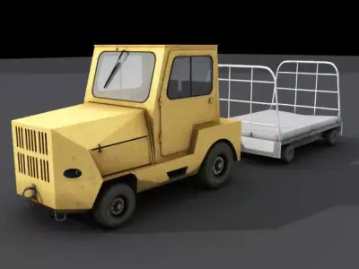 Airfield cargo truck -Harlan brand 3D model