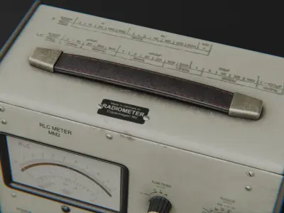 Vintage Military Radio Electric Current Tester Low-poly 3D model