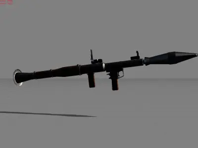 RPG-7 Bazoka Low-poly 3D model