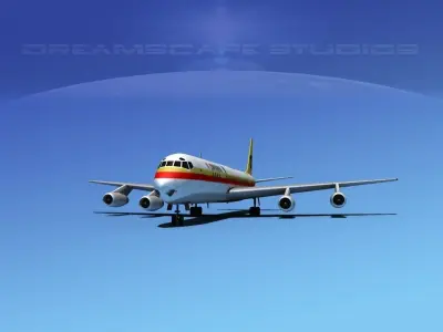 Douglas DC-8-63 Continental 3D model