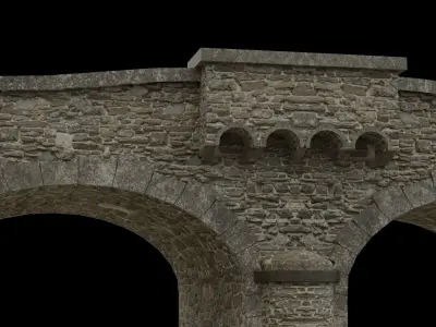Stone Bridge Free low-poly 3D model