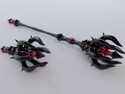 Magic Staff and Artifact Free low-poly 3D model