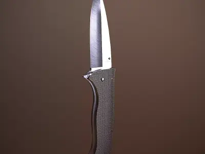 Rigged Folding Pocket Lock  Knife Low-poly 3D model