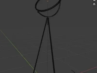 Ring Floor Lamp Free low-poly 3D model