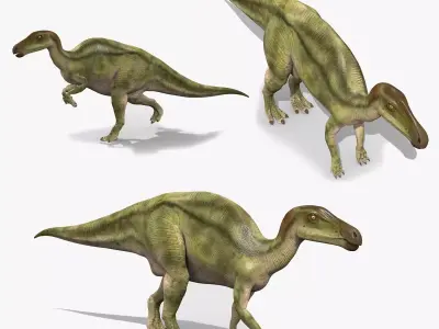 Edmontosaur Lives 8K - 3d animated model 3D model