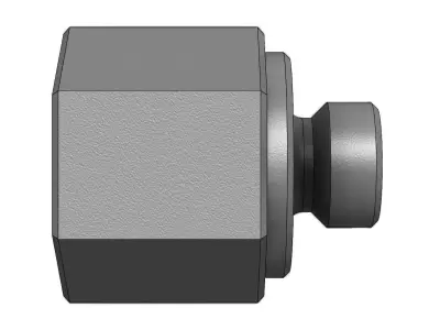 Conexao Connection Femea Female 1-4 NPT x Macho Male M10 x 125 3D model