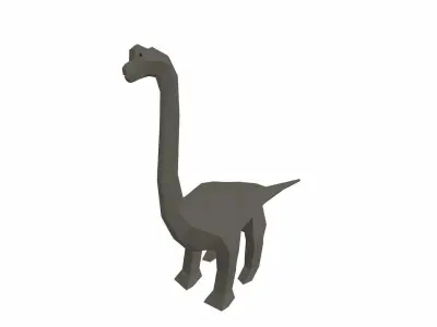 Dinosaur Brachiosaurus - 02 Low-poly 3D model