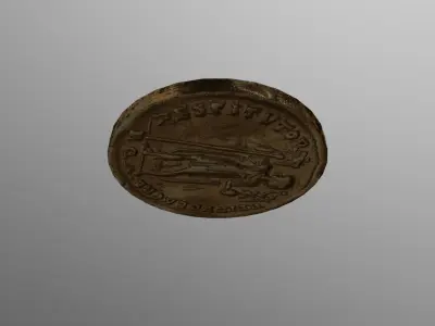 Roman Coin Low-poly 3D model