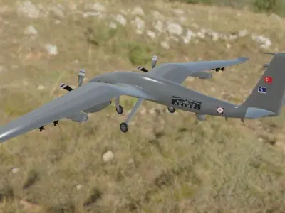 Bayraktar Akinci Tiha Ucav 3D model