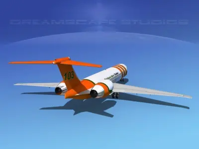 McDonnell Douglas MD-87 Erickson Fire Fighters 3D model