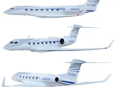 Aircraft  G500 3D model