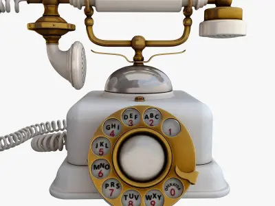 Vintage Rotary Phone 3D model