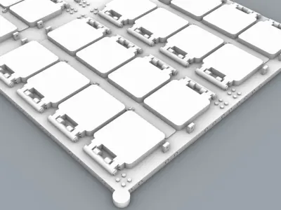 VLS Vertical Launching System Low-poly 3D model