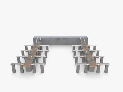 Pontoon dock V1 3D model