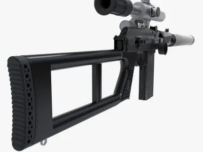 Sniper Rifle VSK-94 3D model
