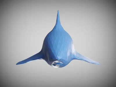 Geometric Shark Low-poly 3D model