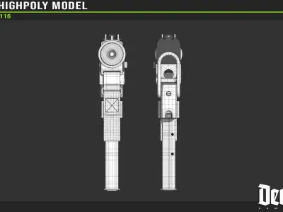 MAC 10 Highpoly model 3D model