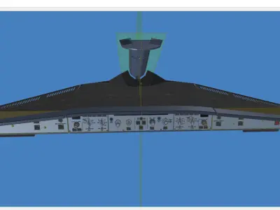 Airbus A320 Flight Control Unit for Captain and First Officer 3D model