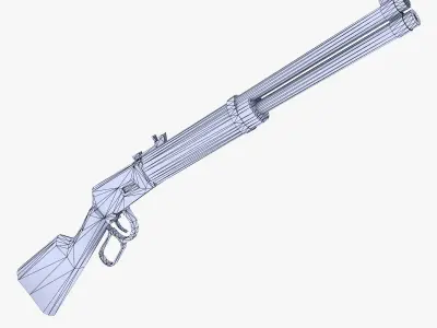 Hunting Rifle Low-poly 3D model buy